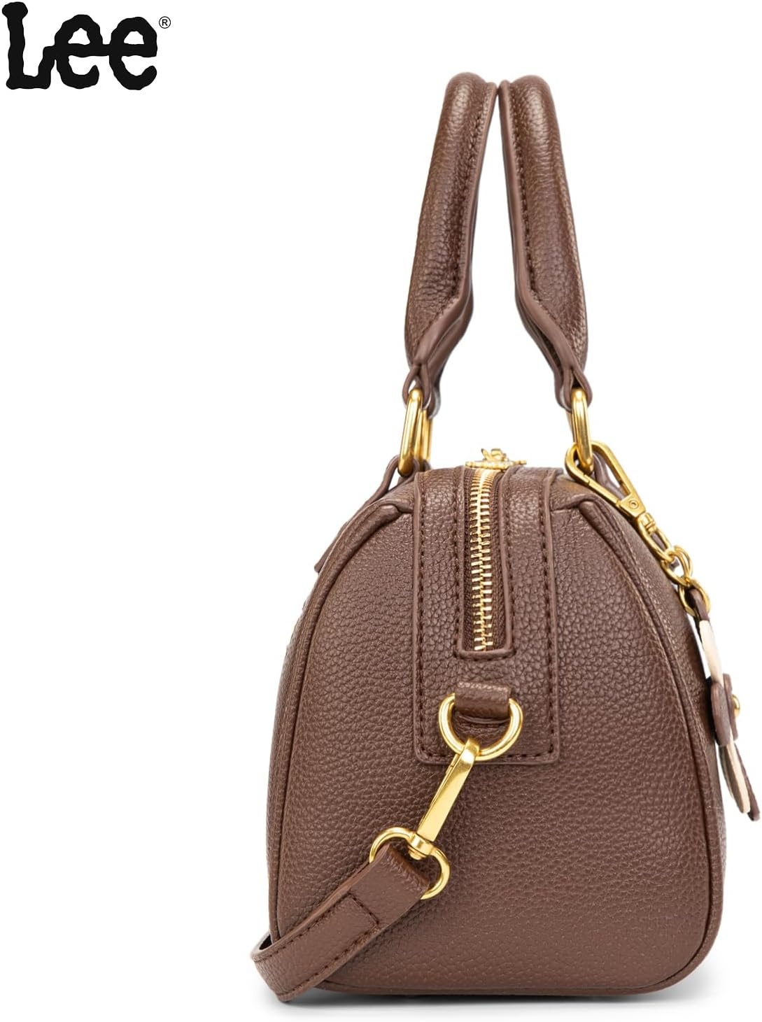 imageLee Satchel Purses for Women Small Top Handle Handbag Convertible Crossbody SatchelCoffee