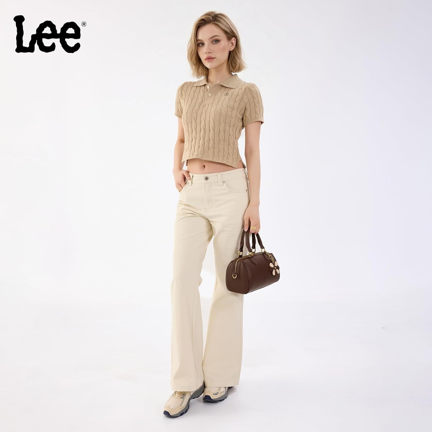 imageLee Satchel Purses for Women Small Top Handle Handbag Convertible Crossbody SatchelCoffee