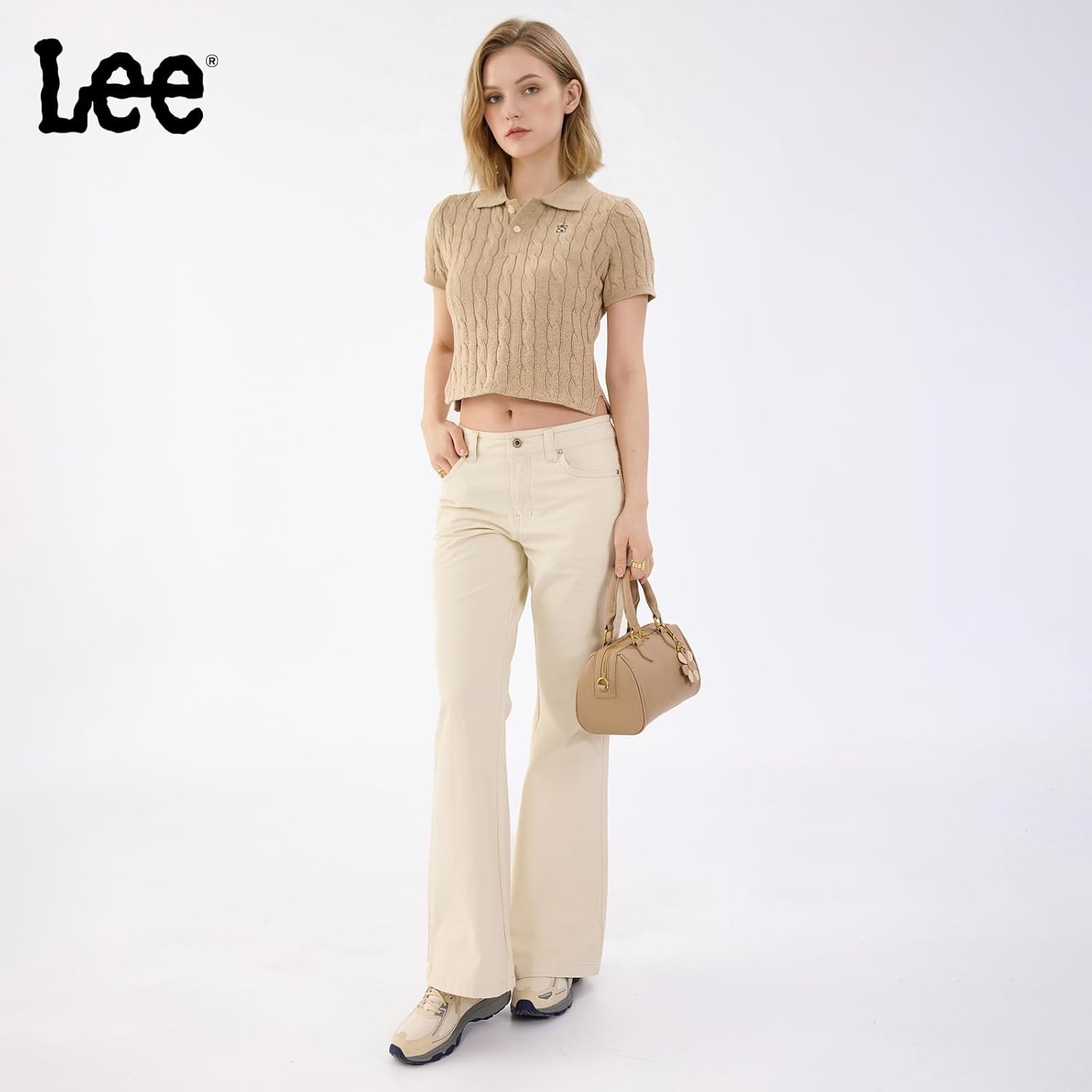 imageLee Satchel Purses for Women Small Top Handle Handbag Convertible Crossbody SatchelKhaki