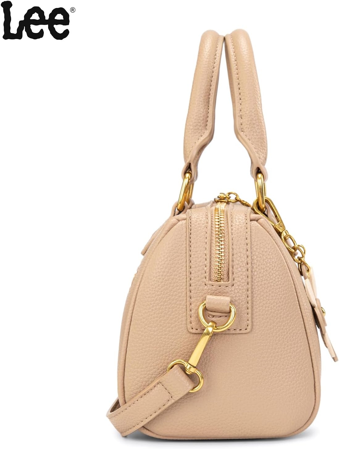 imageLee Satchel Purses for Women Small Top Handle Handbag Convertible Crossbody SatchelKhaki