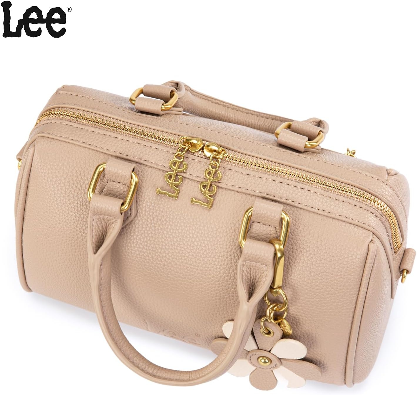 imageLee Satchel Purses for Women Small Top Handle Handbag Convertible Crossbody SatchelKhaki