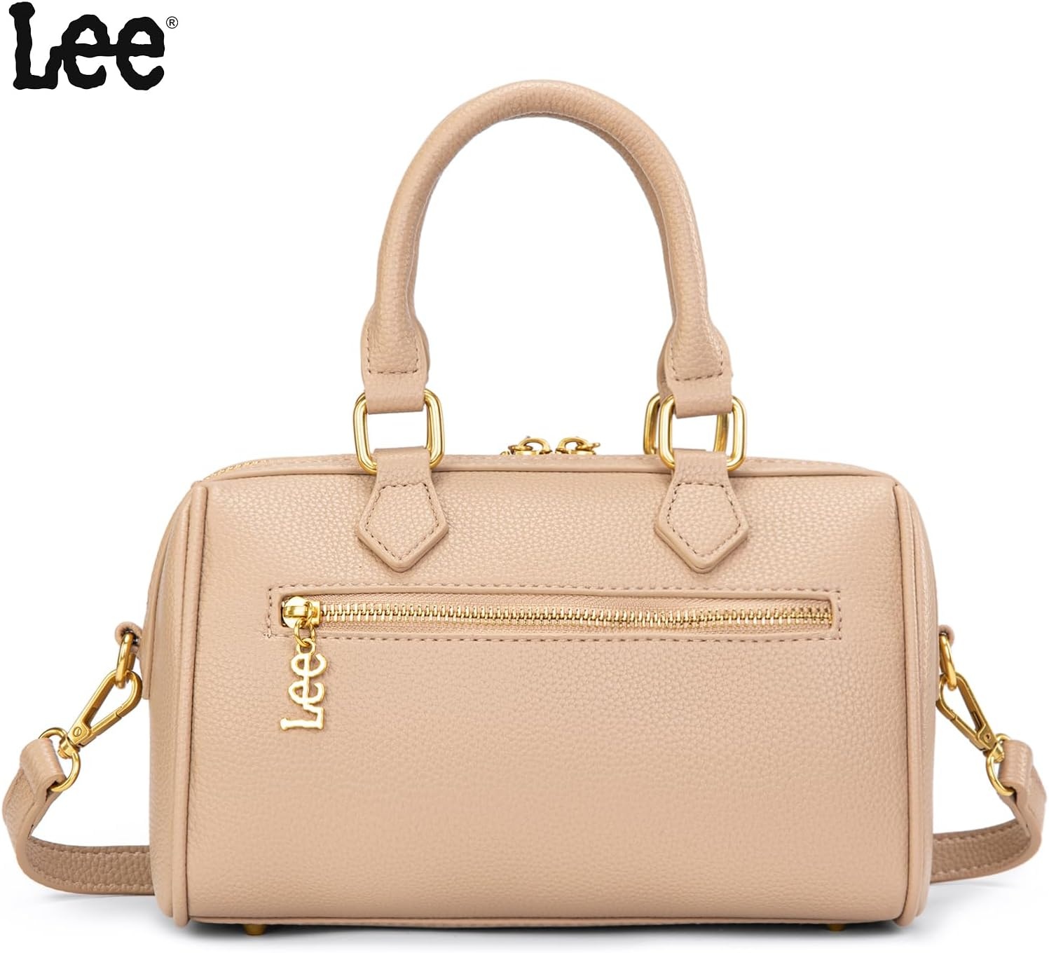 imageLee Satchel Purses for Women Small Top Handle Handbag Convertible Crossbody SatchelKhaki