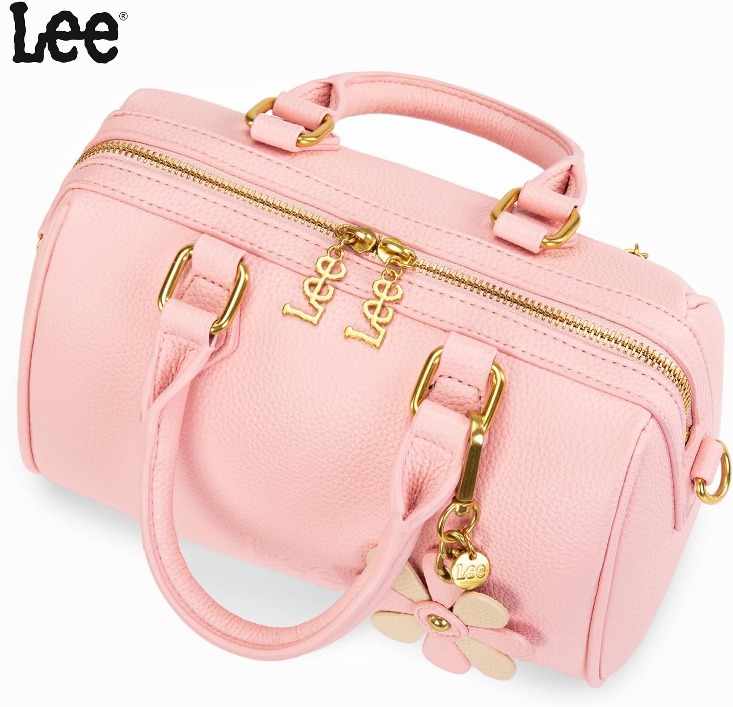 imageLee Satchel Purses for Women Small Top Handle Handbag Convertible Crossbody SatchelPink