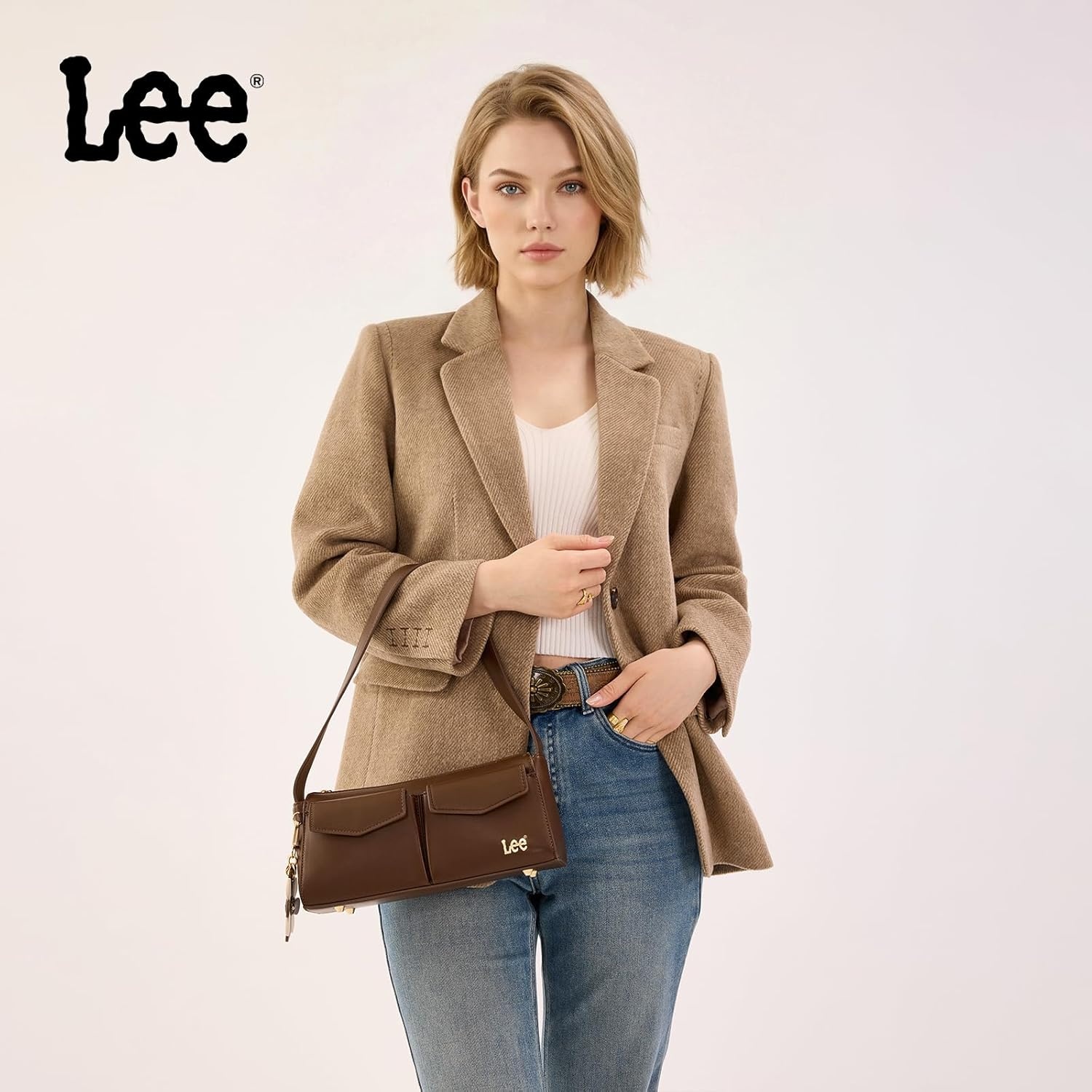 imageLee Shoulder Bag for Women Going Out Purse amp Handbags with Zipper Closure Trendy Top Handle for Casual Use Travel WorkCoffee