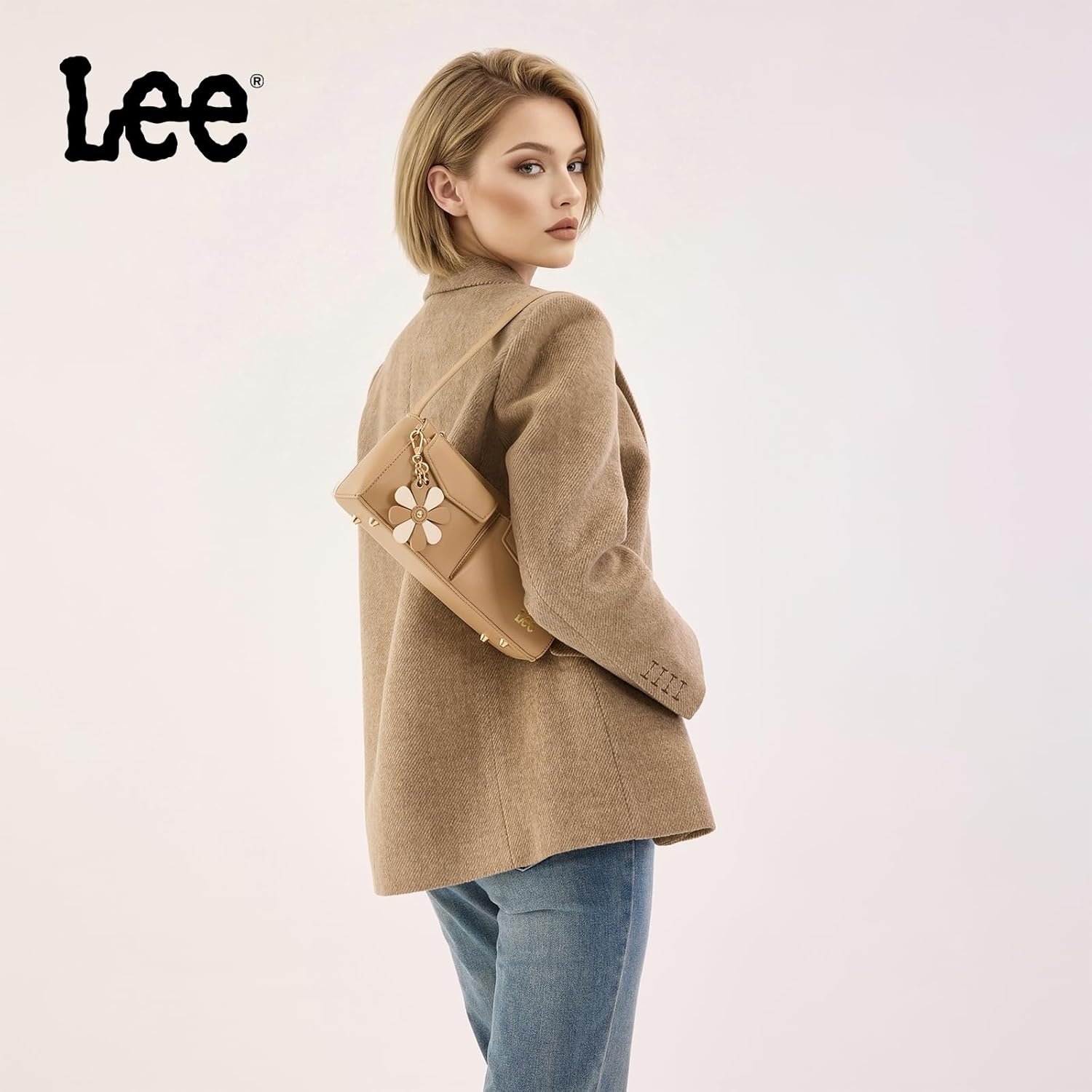 imageLee Shoulder Bag for Women Going Out Purse amp Handbags with Zipper Closure Trendy Top Handle for Casual Use Travel WorkTan