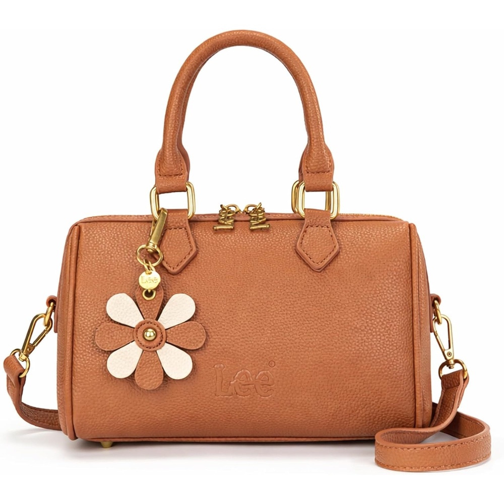 imageLee Satchel Purses for Women Small Top Handle Handbag Convertible Crossbody SatchelBrown