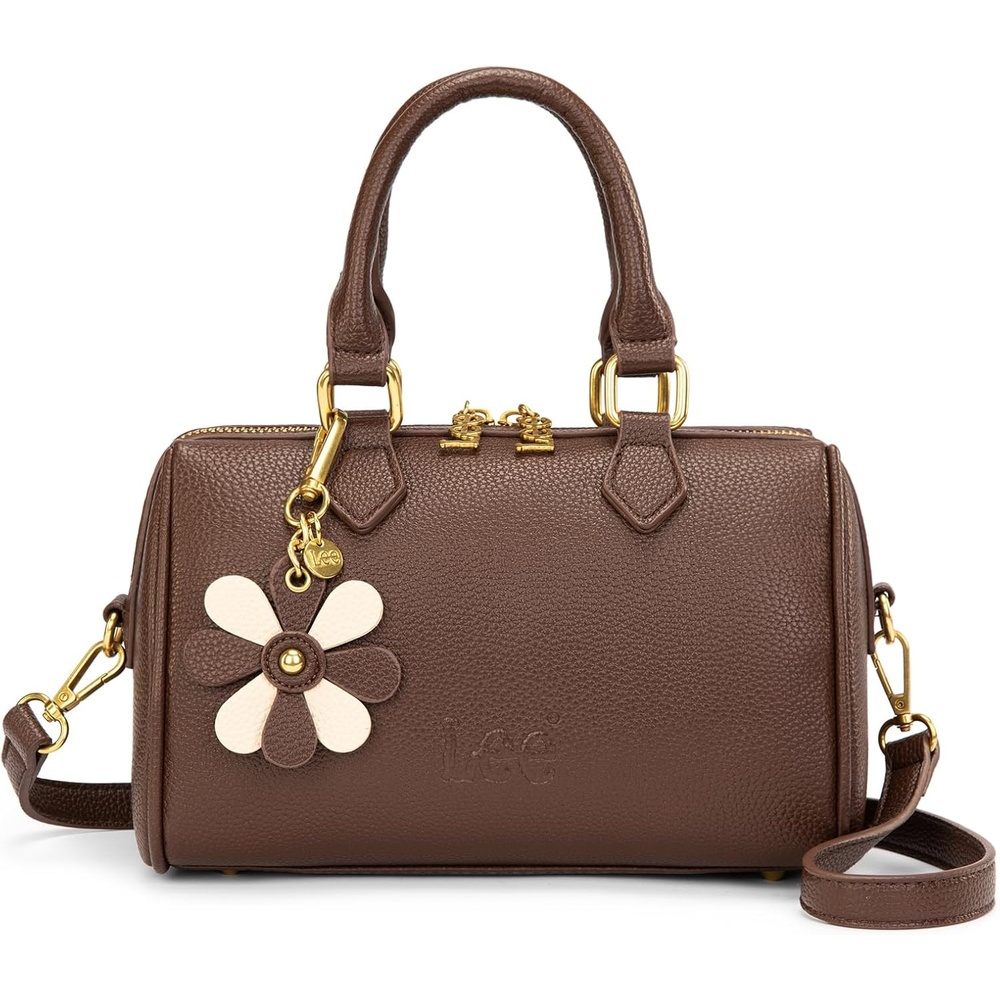 imageLee Satchel Purses for Women Small Top Handle Handbag Convertible Crossbody SatchelCoffee
