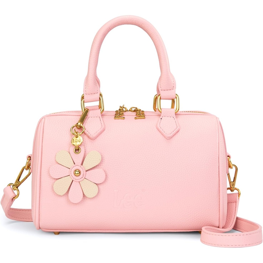 imageLee Satchel Purses for Women Small Top Handle Handbag Convertible Crossbody SatchelPink