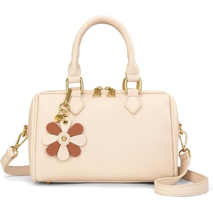 Lee Satchel Purses for Women, Small Top Handle Handbag, Convertible Crossbody Satchel(Beige)
