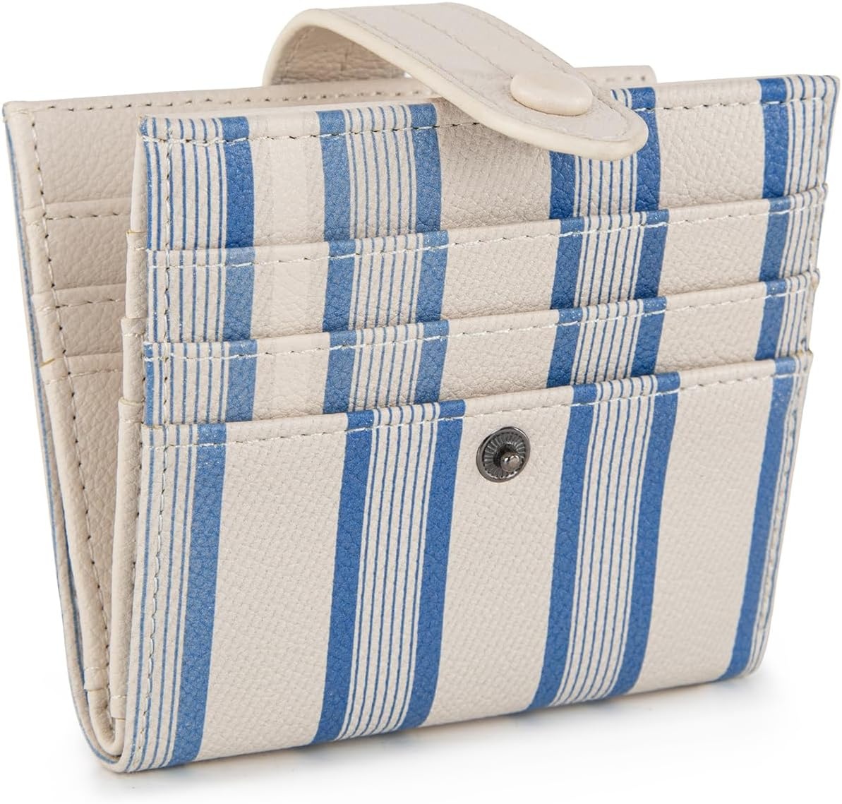 imageMontana West X Wrangler Wallet Small Womens Girls Flower Bifold Card Wallet With RFID Lining and Zipper Coin Pocket WG216W065DPPBeigeStriped