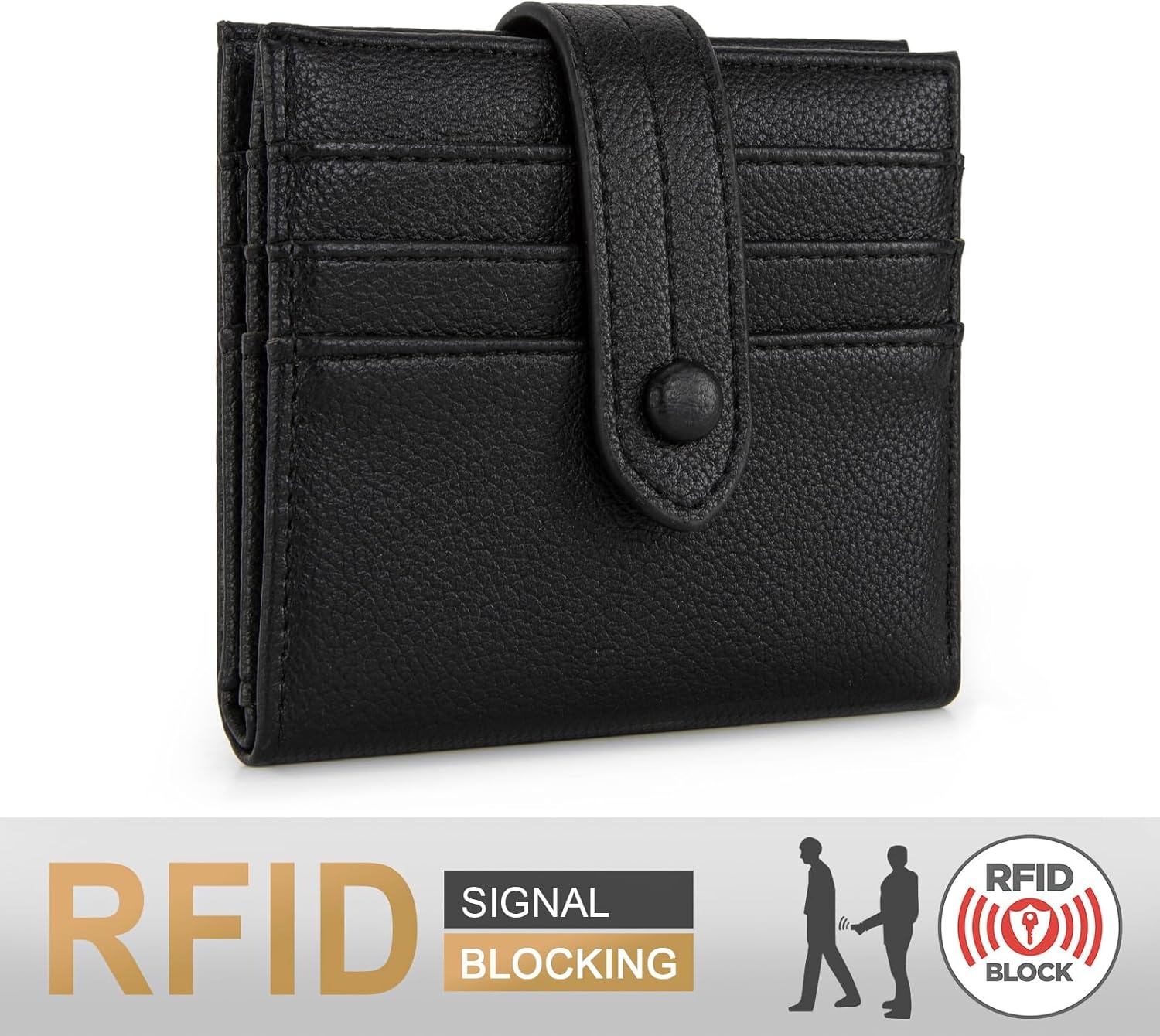 imageMontana West X Wrangler Wallet Small Womens Girls Flower Bifold Card Wallet With RFID Lining and Zipper Coin Pocket WG216W065DPPBlack