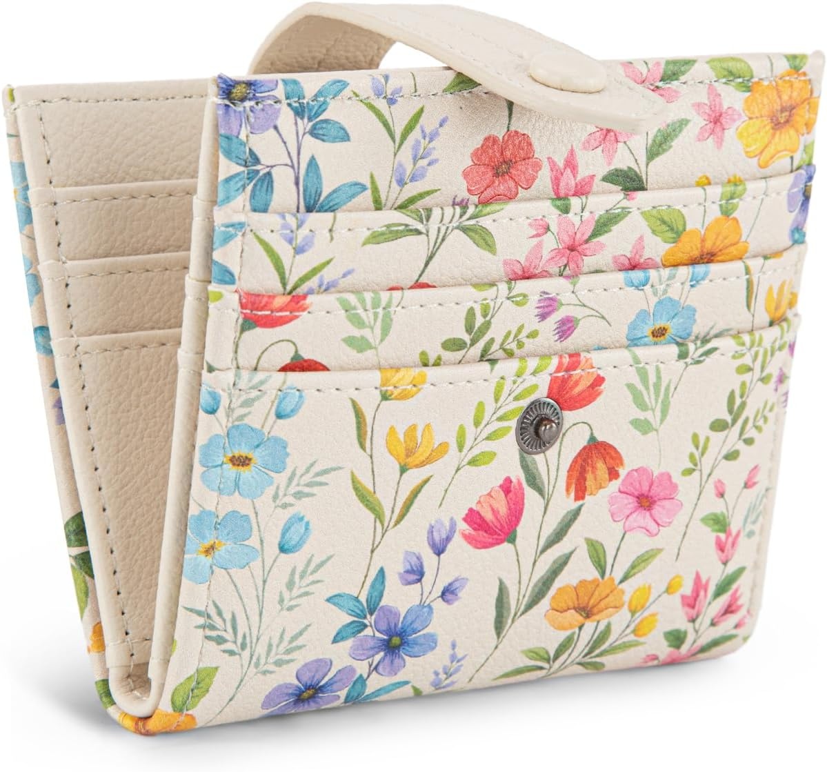 imageMontana West X Wrangler Wallet Small Womens Girls Flower Bifold Card Wallet With RFID Lining and Zipper Coin Pocket WG216W065DPPBlooming Journey