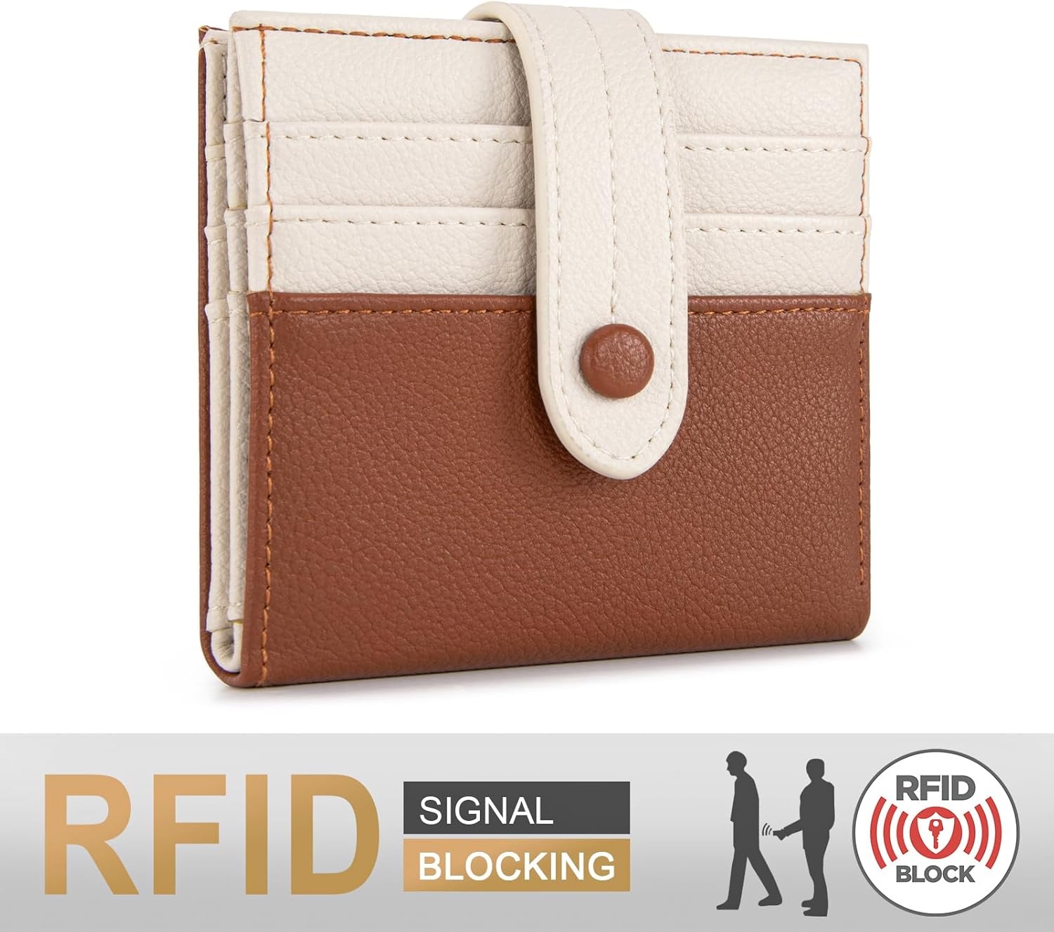 imageMontana West X Wrangler Wallet Small Womens Girls Flower Bifold Card Wallet With RFID Lining and Zipper Coin Pocket WG216W065DPPBrown