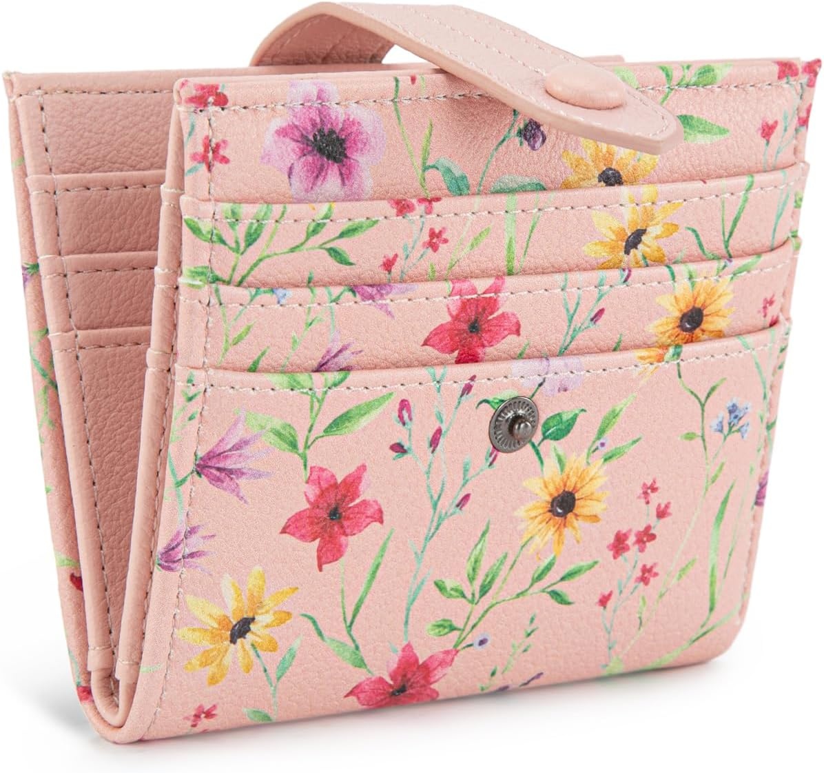 imageMontana West X Wrangler Wallet Small Womens Girls Flower Bifold Card Wallet With RFID Lining and Zipper Coin Pocket WG216W065DPPFantasy of Flower Dreams