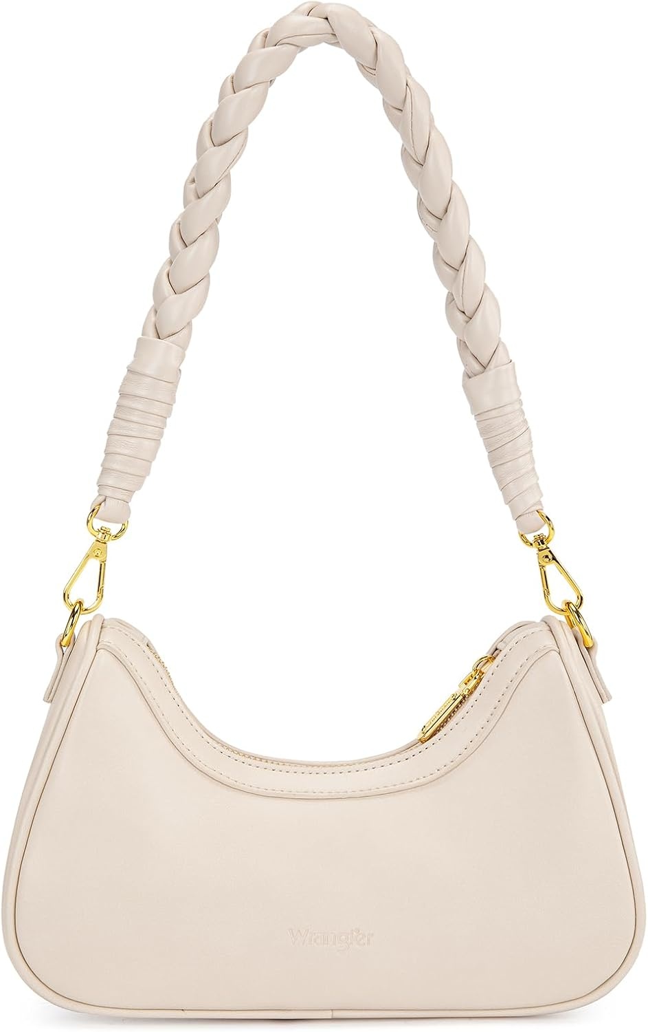 imageWrangler Vintage Floral Print Hobo Bag Braided Handle Shoulder Bag for WomenBeige