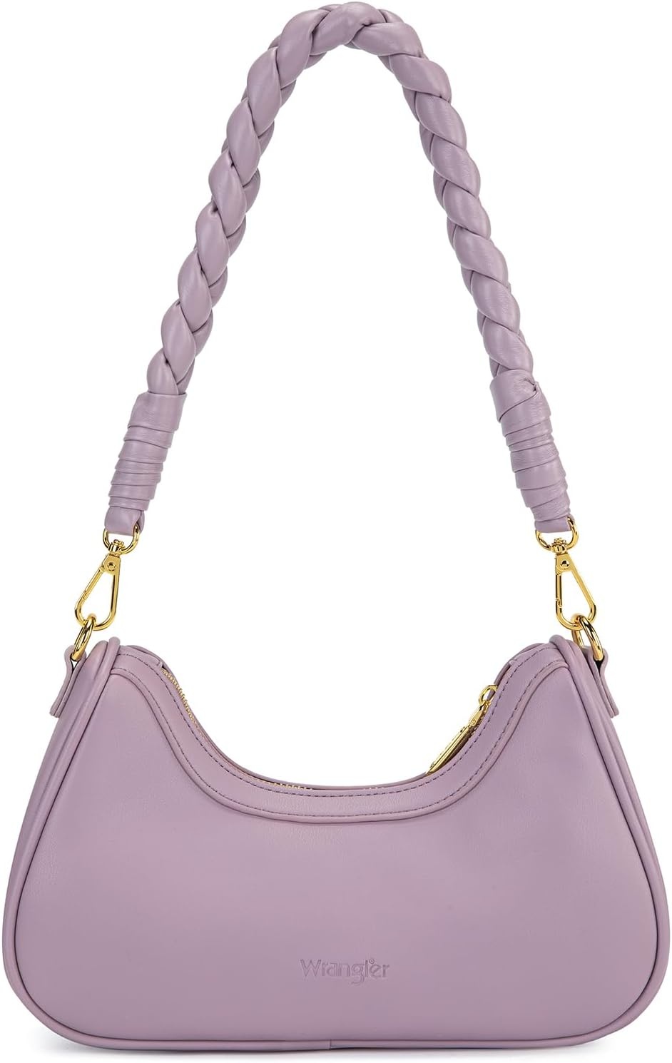 imageWrangler Vintage Floral Print Hobo Bag Braided Handle Shoulder Bag for WomenPurple