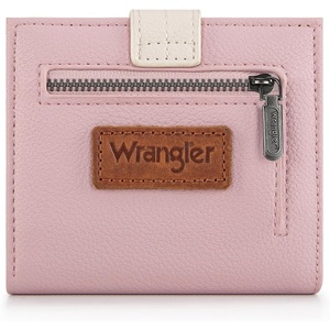 Montana West X Wrangler Wallet Small Womens Girls Flower Bifold Card Wallet With RFID Lining and Zipper Coin Pocket WG216-W065DPP(Pink)