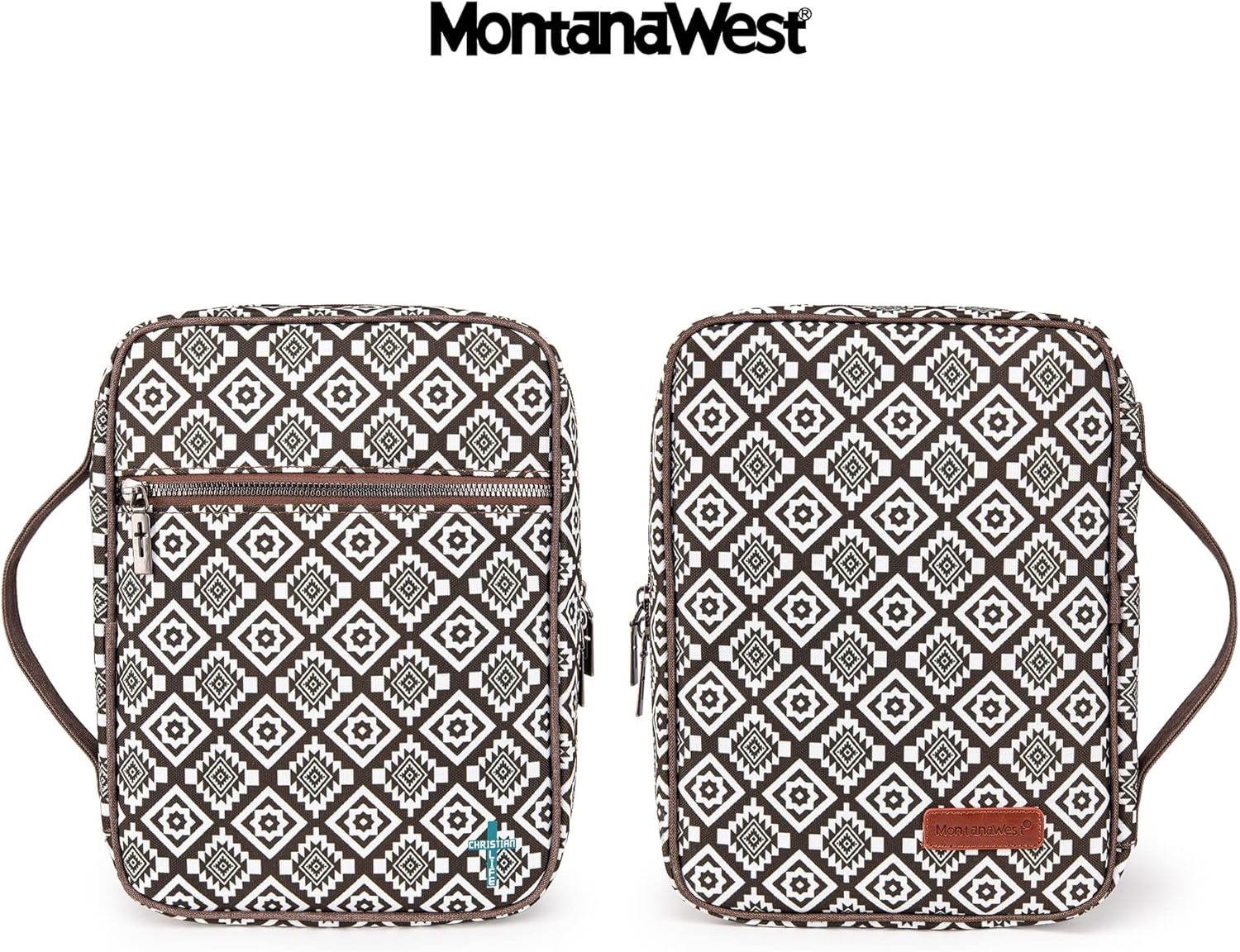 image:imageMontana West Bible Cover for Women Men with Leather Bookmark Book Carrying Cases Church Bag for Outdoor ProtectiveBlack 6004