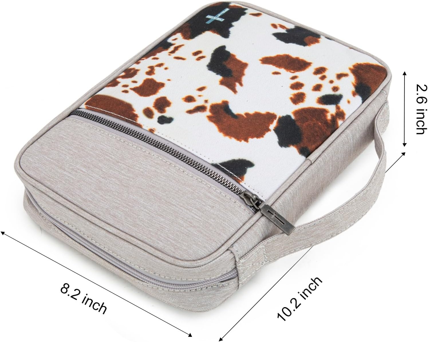 image:imageMontana West Bible Cover for Women Men with Leather Bookmark Book Carrying Cases Church Bag for Outdoor ProtectiveCow Brown