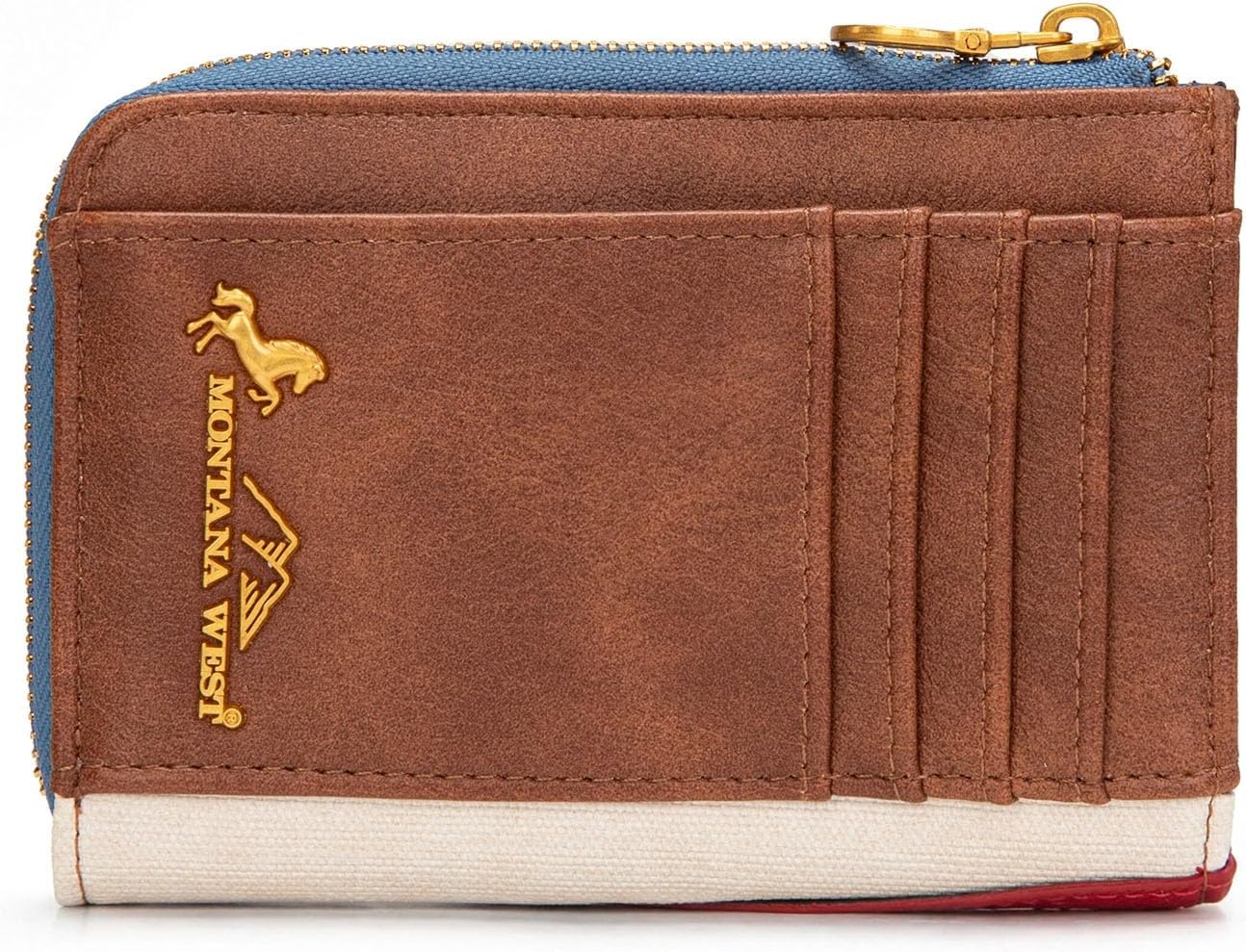 image:imageMontana West Vintage American Flag Wallet for MenampWomen American Pride Purse for Patriotic DayRed