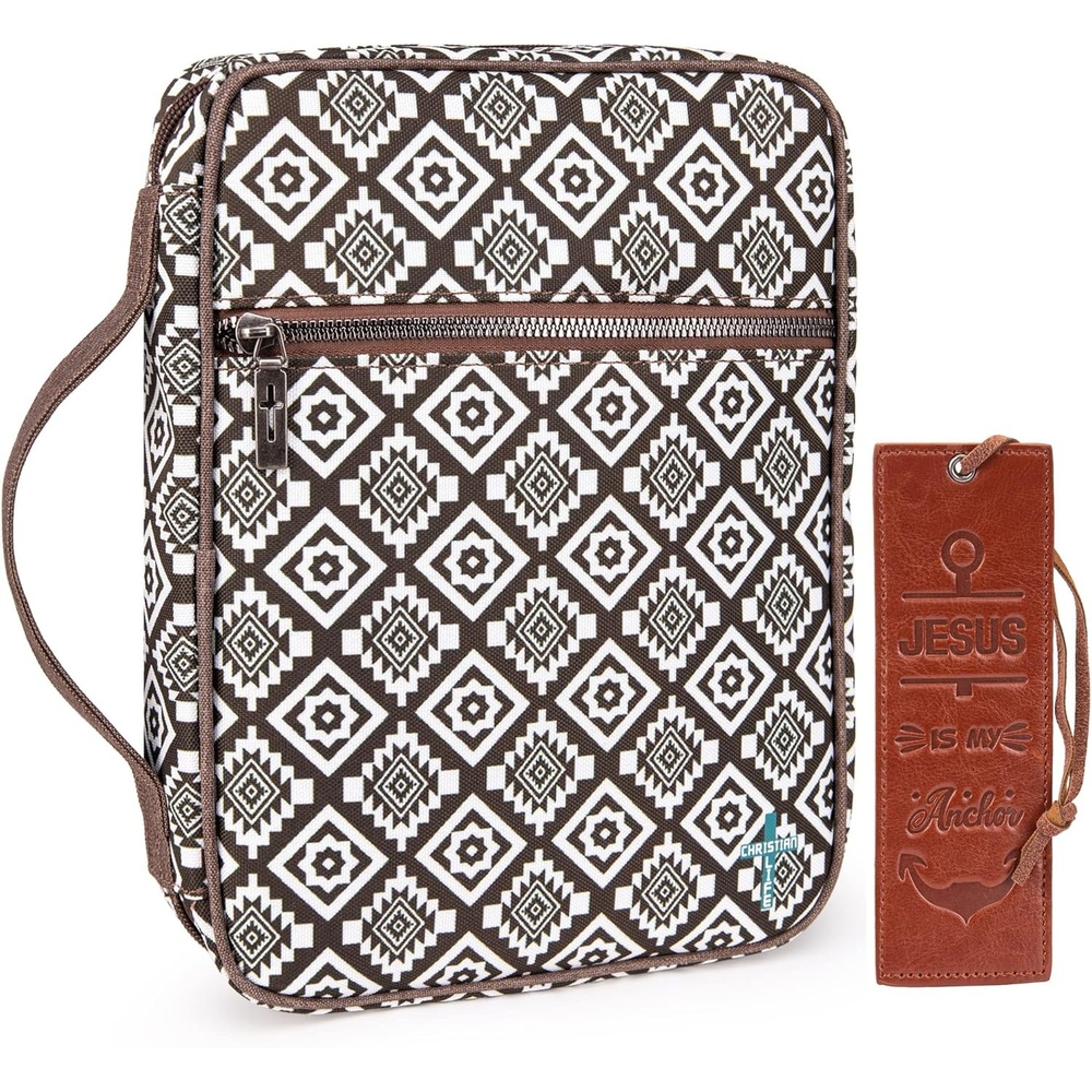 image:imageMontana West Bible Cover for Women Men with Leather Bookmark Book Carrying Cases Church Bag for Outdoor ProtectiveBlack 6004