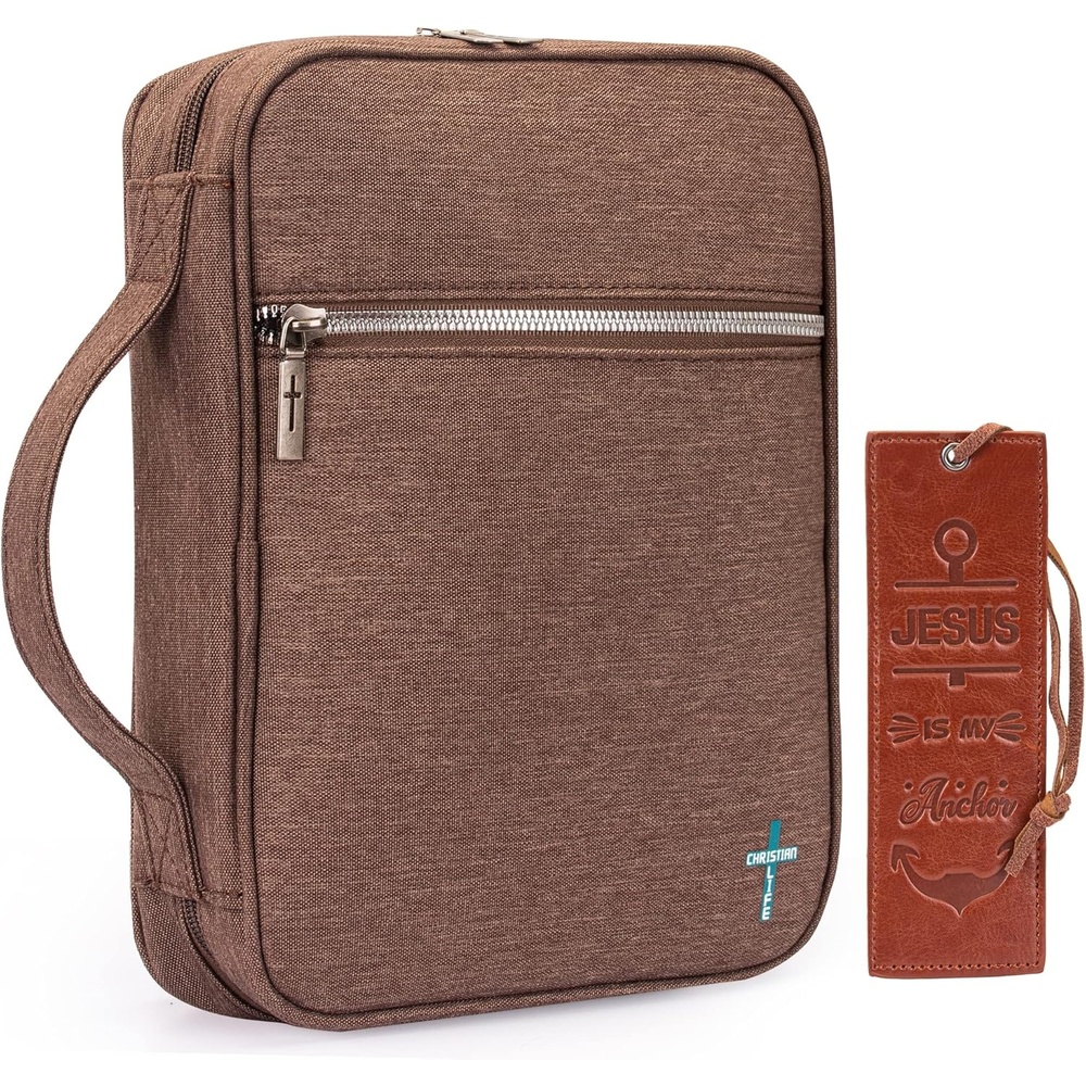 image:imageMontana West Bible Cover for Women Men with Leather Bookmark Book Carrying Cases Church Bag for Outdoor ProtectiveCoffee