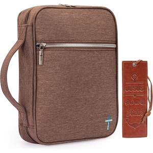Montana West Bible Cover for Women Men with Leather Bookmark Book Carrying Cases Church Bag for Outdoor Protective(Coffee)