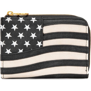 Montana West Vintage American Flag Wallet for Men&Women, American Pride Purse for Patriotic Day(Black)