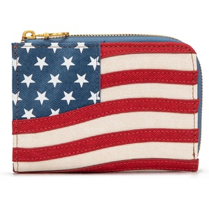 Montana West Vintage American Flag Wallet for Men&Women, American Pride Purse for Patriotic Day(Red)