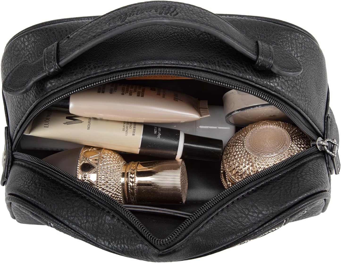 image:imageMontana West X Wrangler Makeup Bag Travel Cosmetic Bag Small Western Toiletry Bag for Women Organizer for Toiletries Accessories Travel EssentialsLeopard WGHB22111901LPBKBlack145