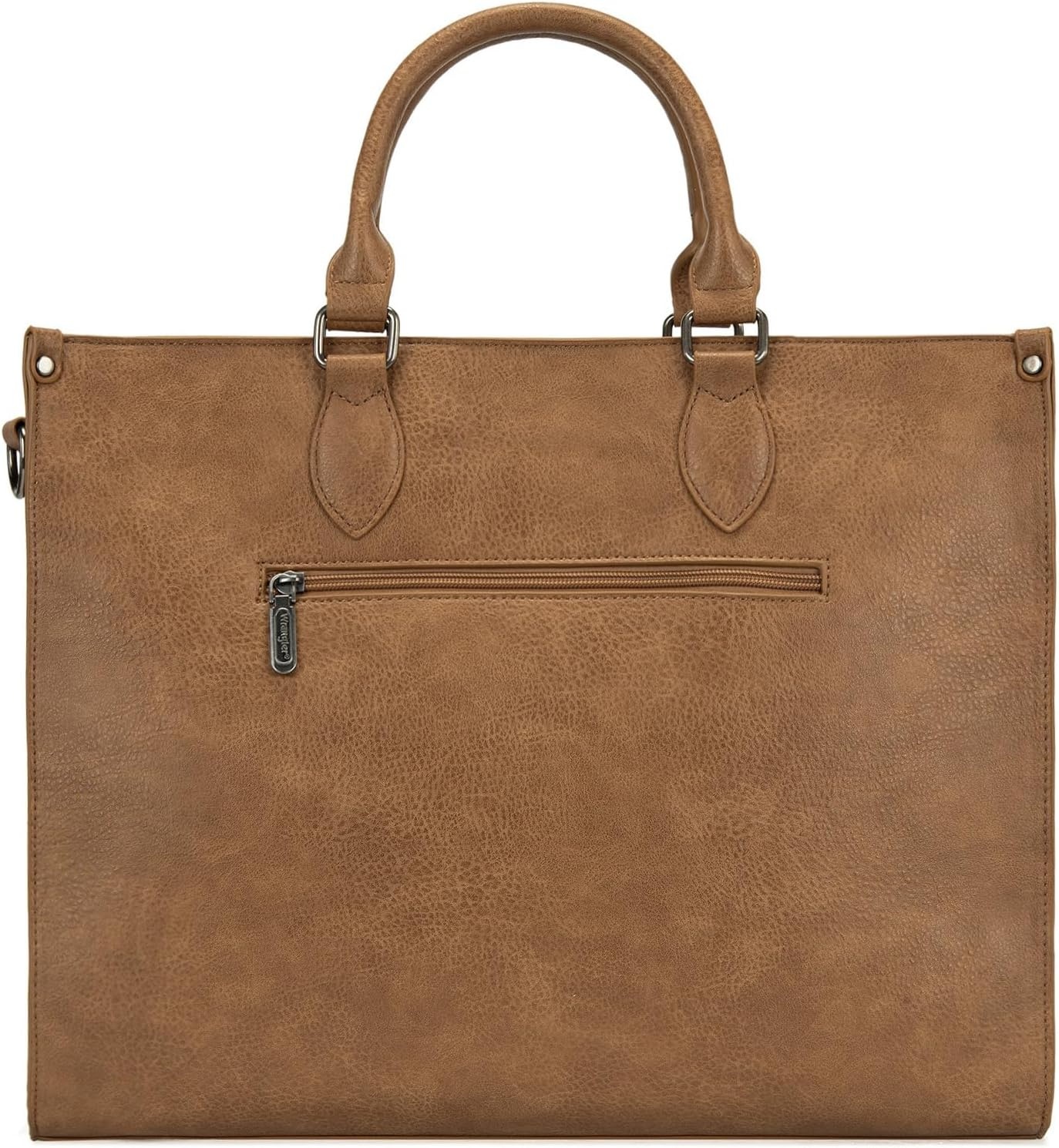 image:imageWrangler Laptop Tote Bag for Women 156 Inch Large Leather Work Bag with Cup Holder Vintage Computer Bags Briefcase HandbagKhaki
