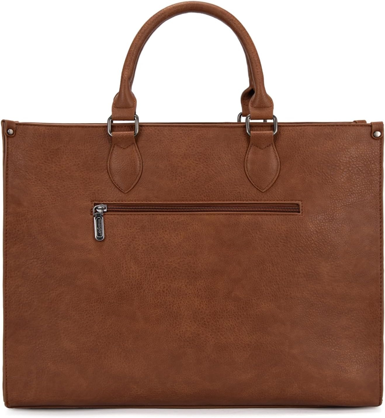 image:imageWrangler Laptop Tote Bag for Women 156 Inch Large Leather Work Bag with Cup Holder Vintage Computer Bags Briefcase HandbagLeopard