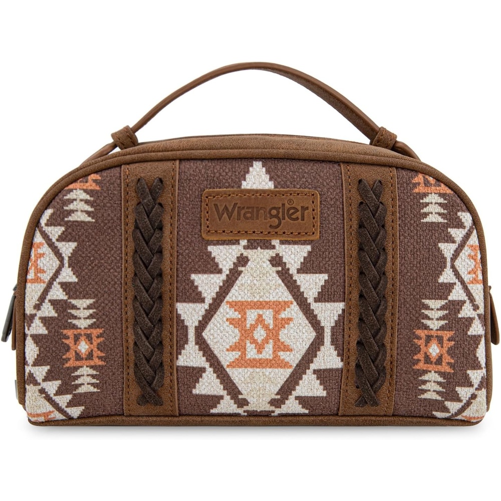 image:imageMontana West X Wrangler Makeup Bag Travel Cosmetic Bag Small Western Toiletry Bag for Women Organizer for Toiletries Accessories Travel EssentialsLeopard WGHB22111901LPBKDcoffee