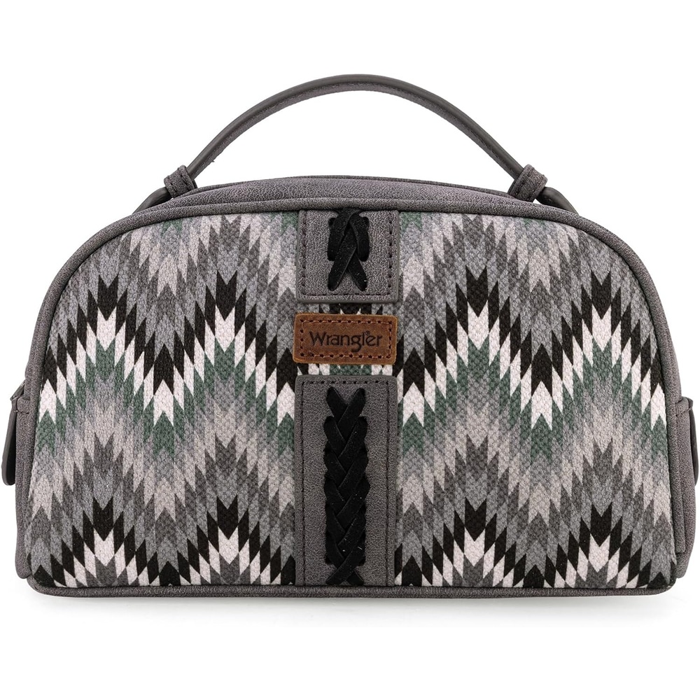 image:imageMontana West X Wrangler Makeup Bag Travel Cosmetic Bag Small Western Toiletry Bag for Women Organizer for Toiletries Accessories Travel EssentialsLeopard WGHB22111901LPBKAztecGray