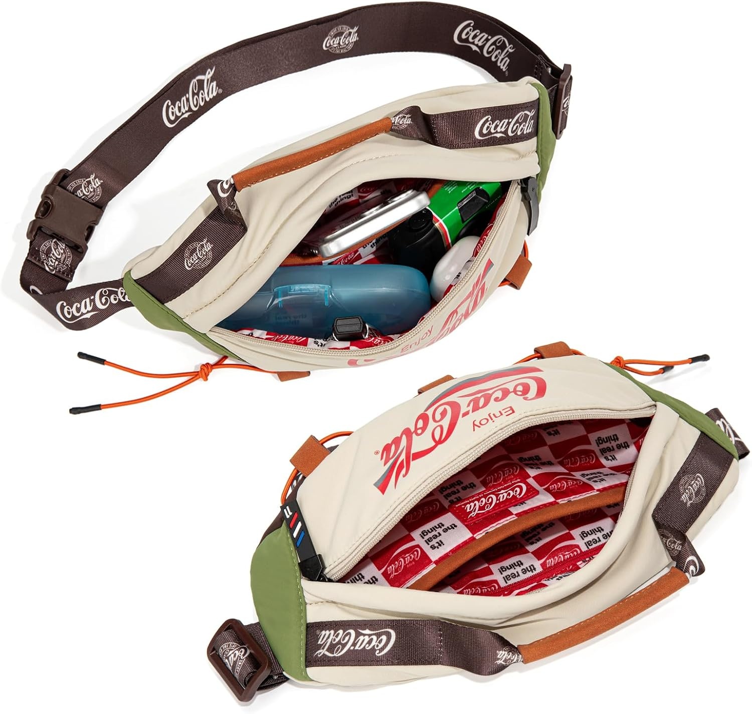 image:imageCocaCola Fanny Pack Water Resistant Crossbody Waist Bag with Adjustable StrapKhaki