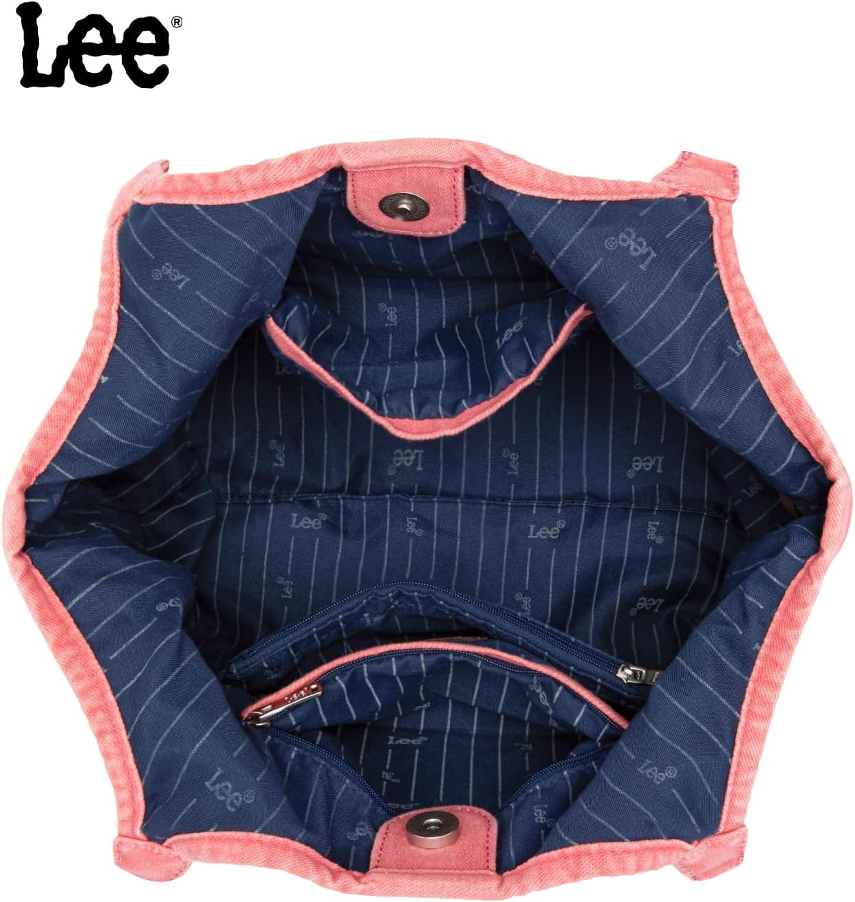 image:imageLee Denim Tote Bag for Women Casual Denim Purse amp Hobo Shoulder Handbag for Work Travel ShoppingPink