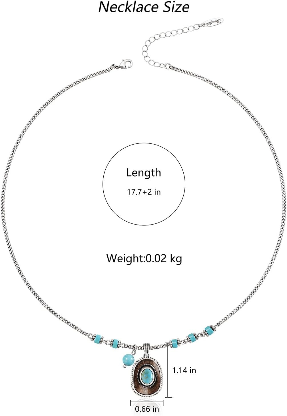image:imageMontana West Wrangler Couture Turquoise Jewelry for Women Western Jewelry Pendant Necklace Cowgirl Vintage Western NecklaceHat Silver Green