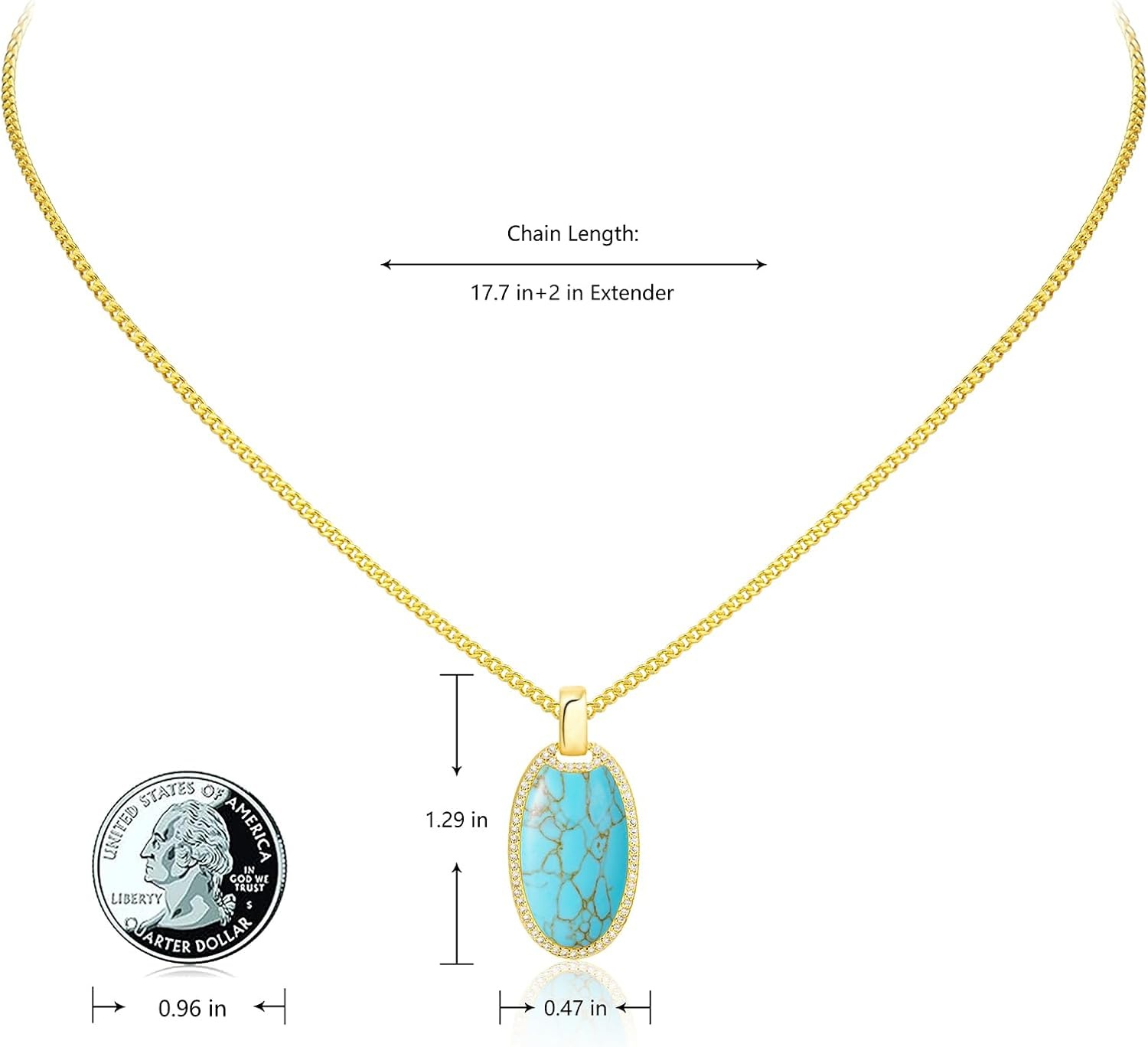image:imageMontana West Wrangler Couture Turquoise Jewelry for Women Western Jewelry Pendant Necklace Cowgirl Vintage Western NecklaceOval Gold Bright Green