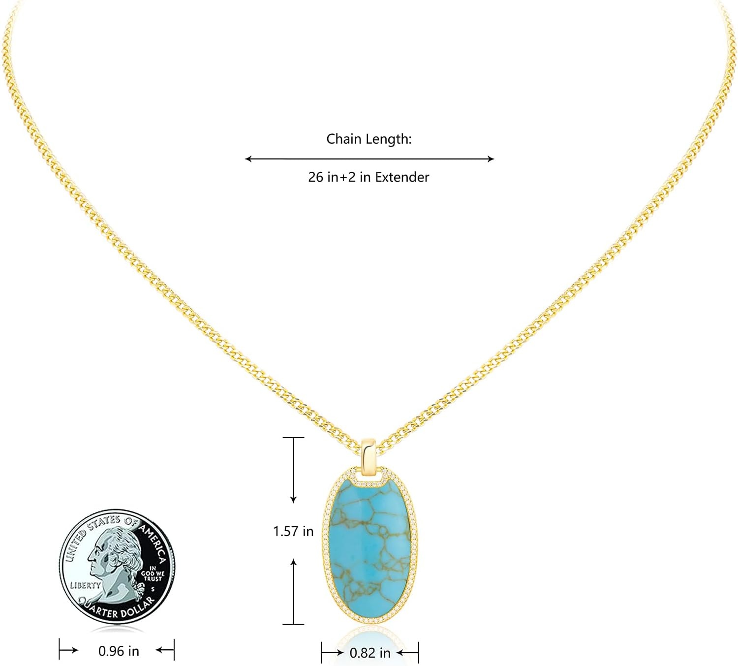 image:imageMontana West Wrangler Couture Turquoise Jewelry for Women Western Jewelry Pendant Necklace Cowgirl Vintage Western NecklaceOval Gold Green