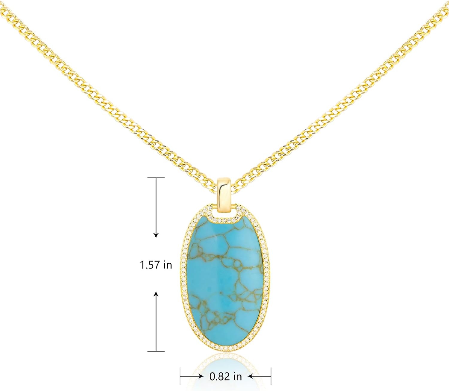 image:imageMontana West Wrangler Couture Turquoise Jewelry for Women Western Jewelry Pendant Necklace Cowgirl Vintage Western NecklaceOval Gold Green