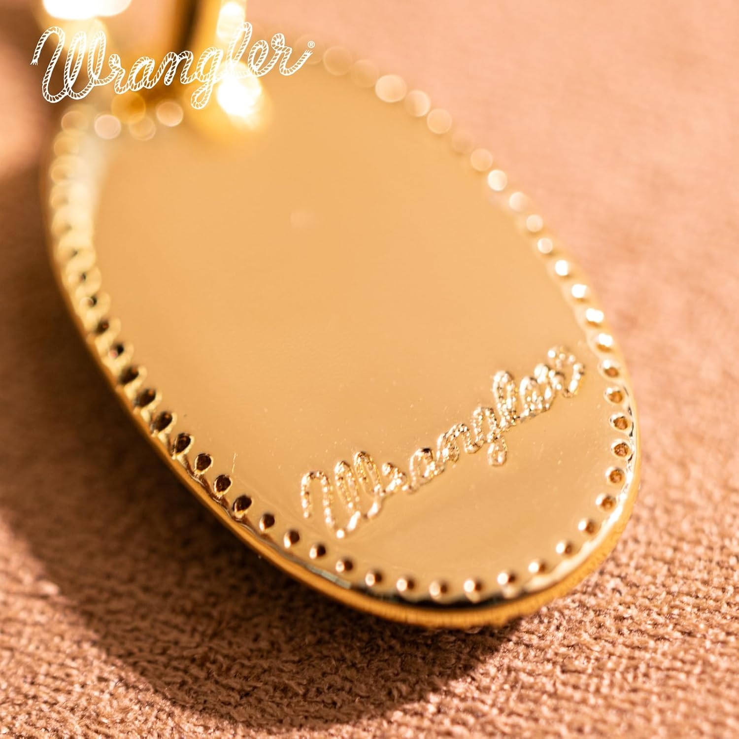 image:imageMontana West Wrangler Couture Turquoise Jewelry for Women Western Jewelry Pendant Necklace Cowgirl Vintage Western NecklaceOval Gold Green