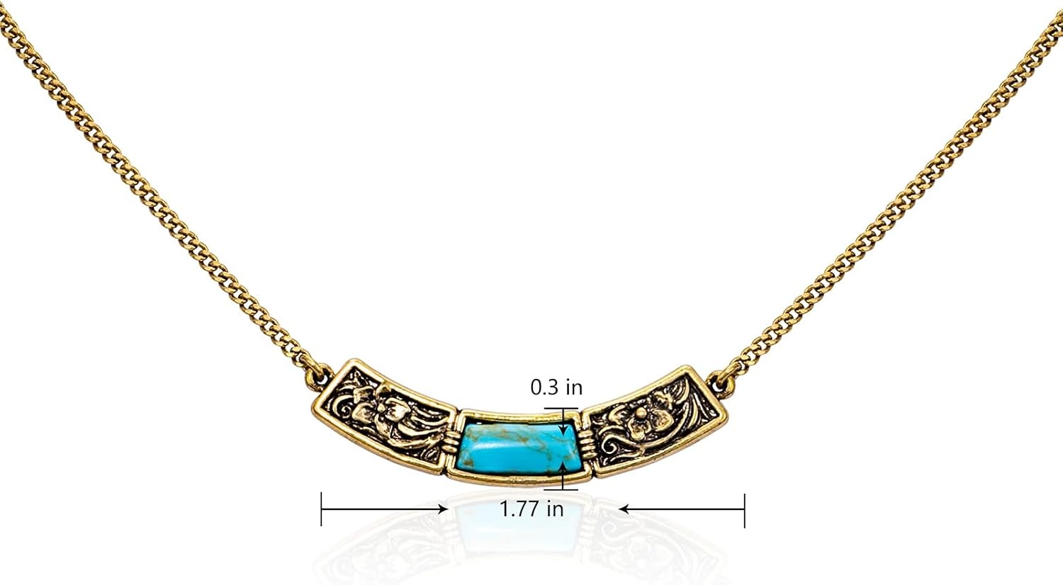 image:imageMontana West Wrangler Couture Turquoise Jewelry for Women Western Jewelry Pendant Necklace Cowgirl Vintage Western NecklaceSqure Gold Green