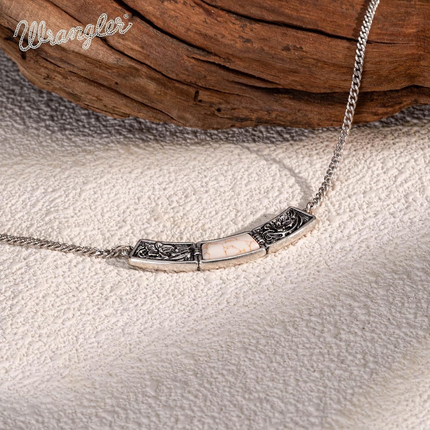 image:imageMontana West Wrangler Couture Turquoise Jewelry for Women Western Jewelry Pendant Necklace Cowgirl Vintage Western NecklaceSqure Silver White