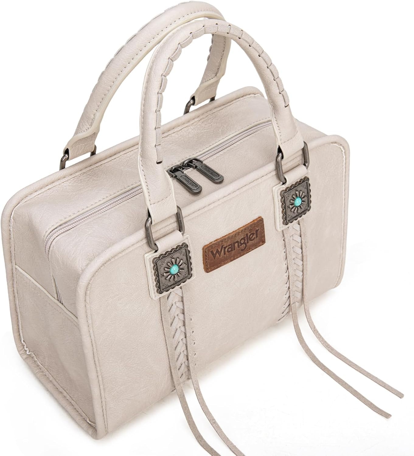 image:imageWrangler Tote Bag for Women Crossbody Purse Fringe Western Purse Vintage Top Handle HandbagsBeige