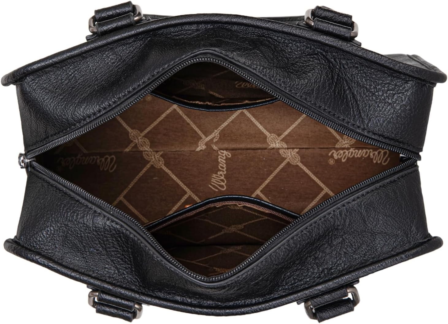 image:imageWrangler Tote Bag for Women Crossbody Purse Fringe Western Purse Vintage Top Handle HandbagsJet Black