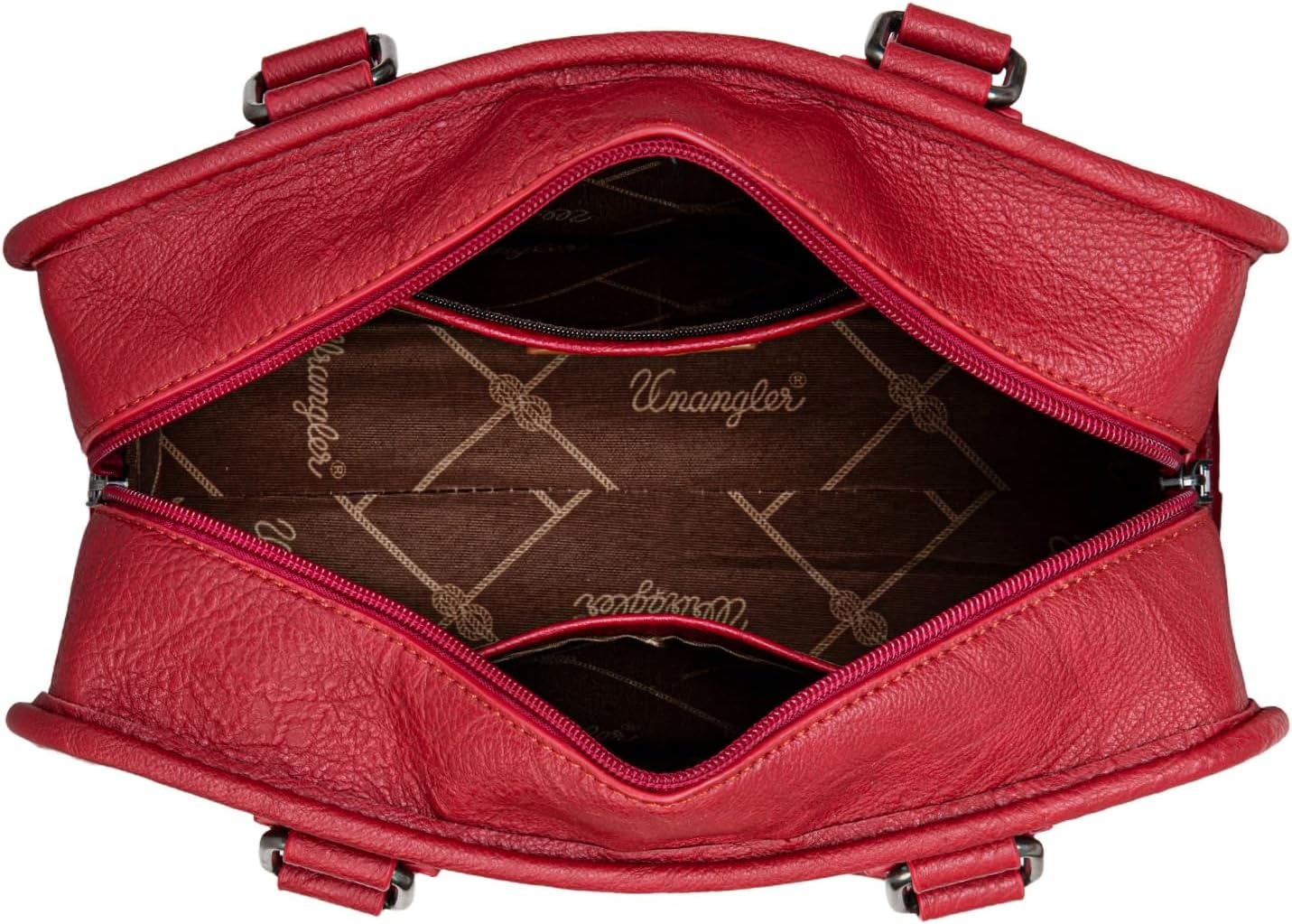 image:imageWrangler Tote Bag for Women Crossbody Purse Fringe Western Purse Vintage Top Handle HandbagsPlum Wine Red