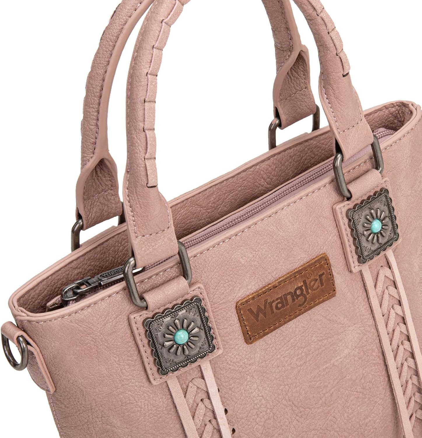 image:imageWrangler Tote Bag for Women Crossbody Purse Fringe Western Purse Vintage Top Handle HandbagsRetro Pink