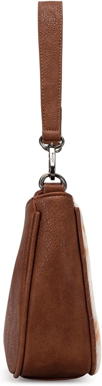 image:imageWrangler Western Shoulder Bag for Women Small Purse Aztec Hobo Bag HandBag with Detachable StrapBrowncowhide