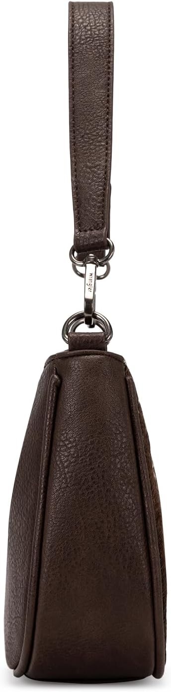 image:imageWrangler Western Shoulder Bag for Women Small Purse Aztec Hobo Bag HandBag with Detachable StrapCoffeecowhide