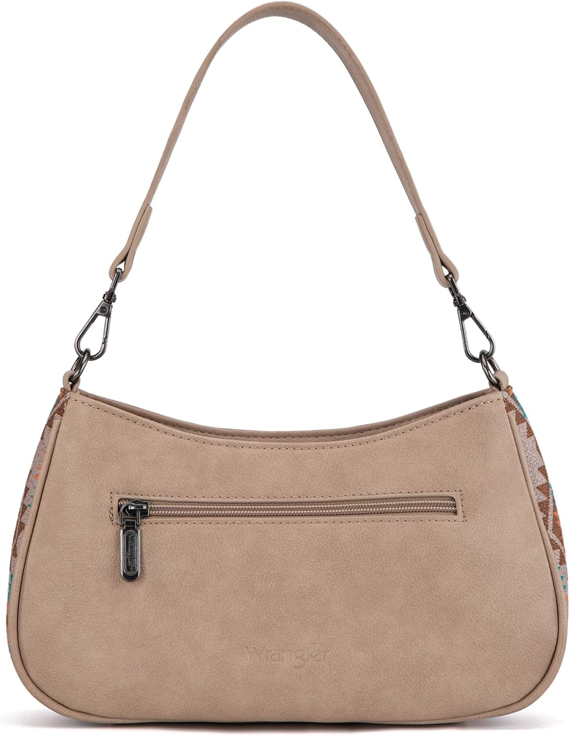 image:imageWrangler Western Shoulder Bag for Women Small Purse Aztec Hobo Bag HandBag with Detachable StrapTan